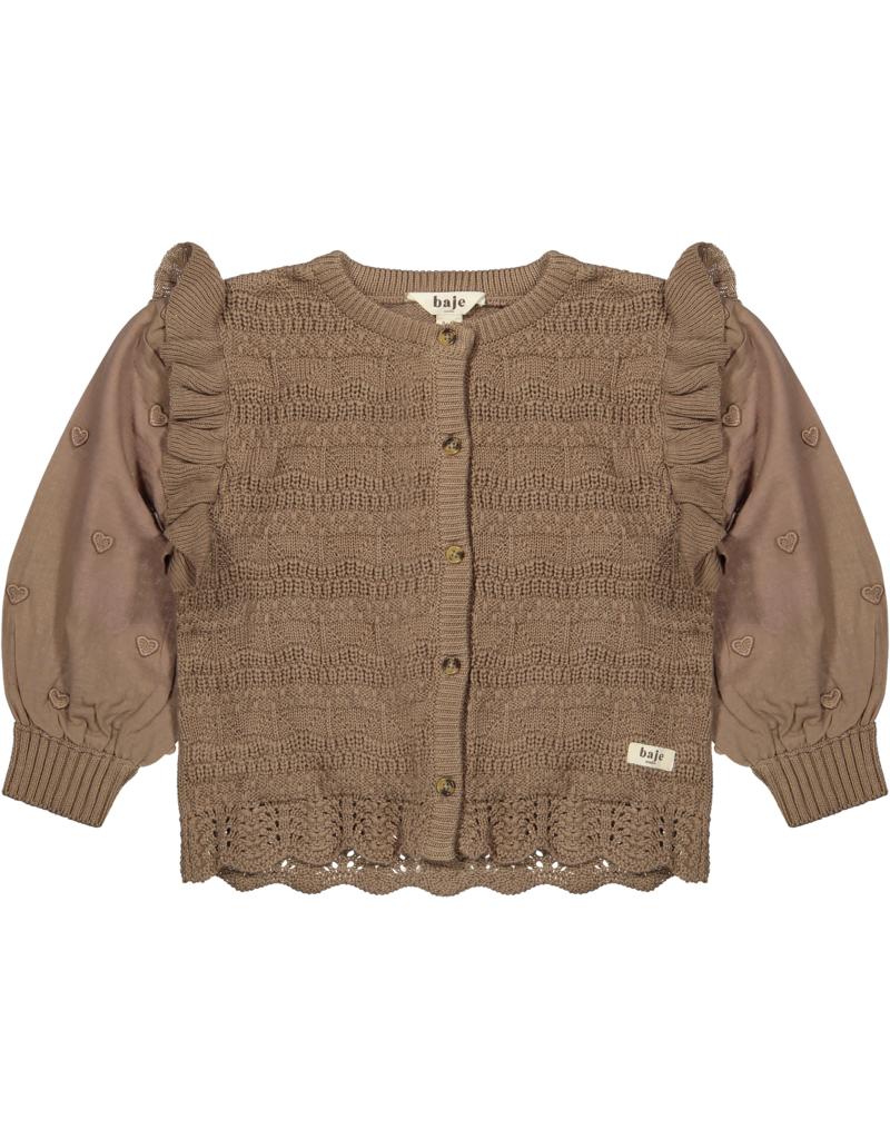 Baje Studio Morgins Cardigan Brown Cacao