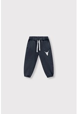Alix the Label baby knitted bull logo pants charcoal grey