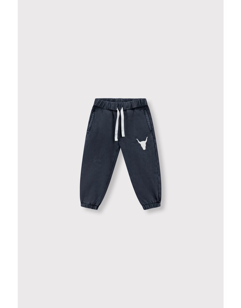 Alix the Label baby knitted bull logo pants charcoal grey