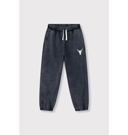 Alix the Label kids knitted bull logo pants charcoal grey