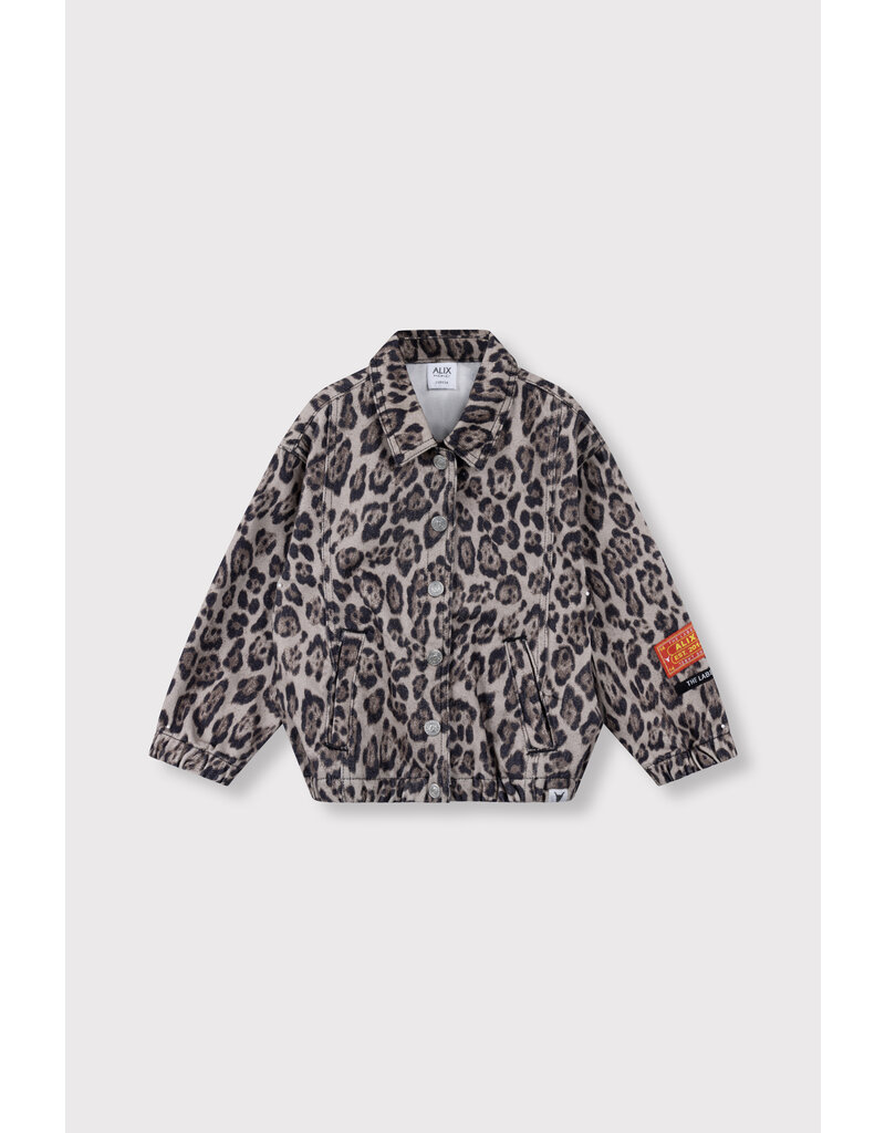 Alix the Label kids woven jaguar denim jacket