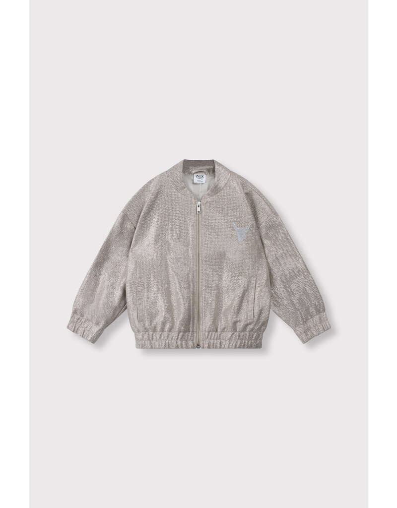 Alix the Label kids knitted silver bomber