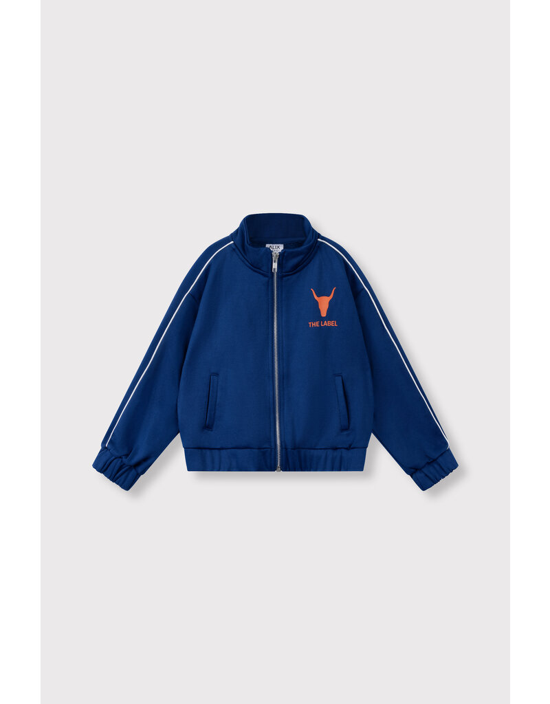Alix the Label kids knitted training jacket intense blue