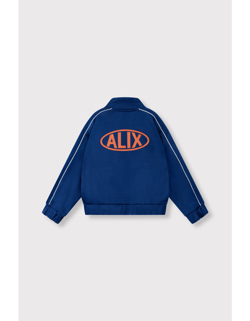 Alix the Label kids knitted training jacket intense blue