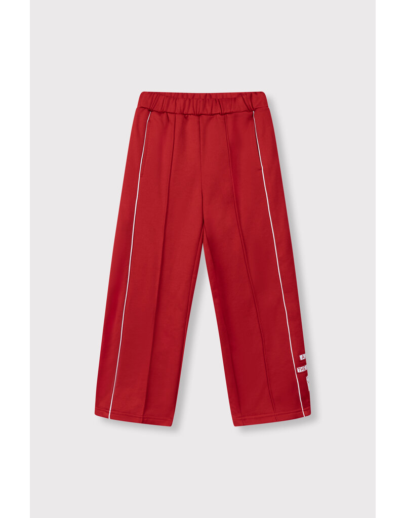 Alix the Label kids knitted wide leg pants bright red