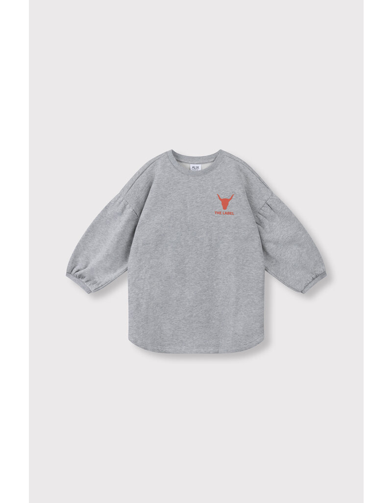 Alix the Label kids knitted sweater dress soft grey