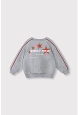 Alix the Label kids knitted text print sweater soft grey melange