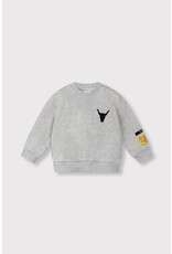 Alix the Label kids knitted label sweater soft grey melange
