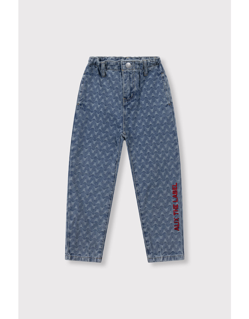 Alix the Label kids woven tapered bull denim pants