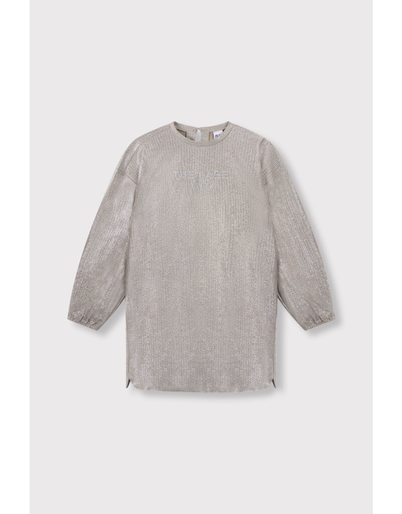Alix the Label kids knitted silver dress