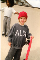 Alix the Label kids knitted alix on tour sweater charcoal grey