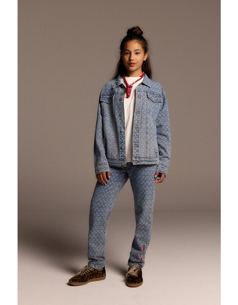 Alix the Label kids woven bull denim jacket