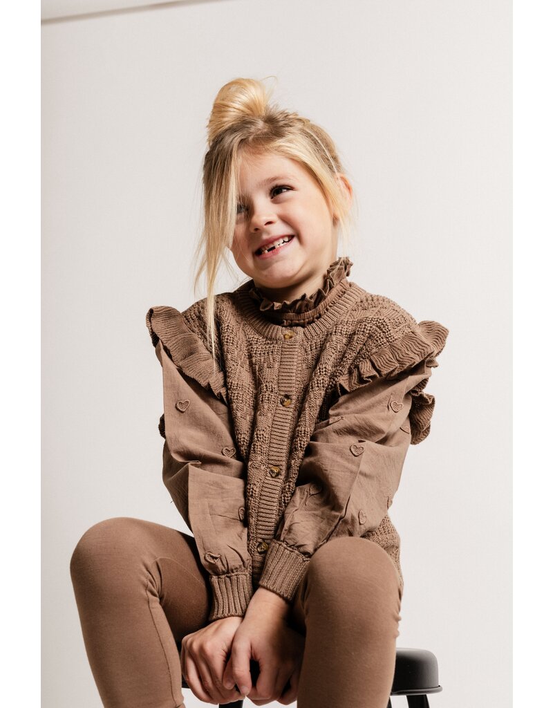 Baje Studio Morgins Cardigan Brown Cacao
