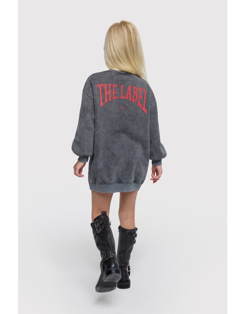 Alix the Label kids knitted sweater dress charcoal grey