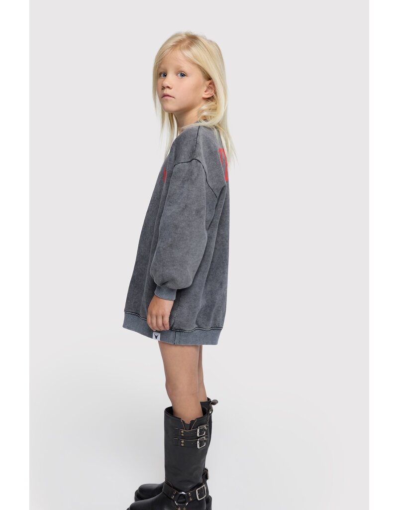 Alix the Label kids knitted sweater dress charcoal grey