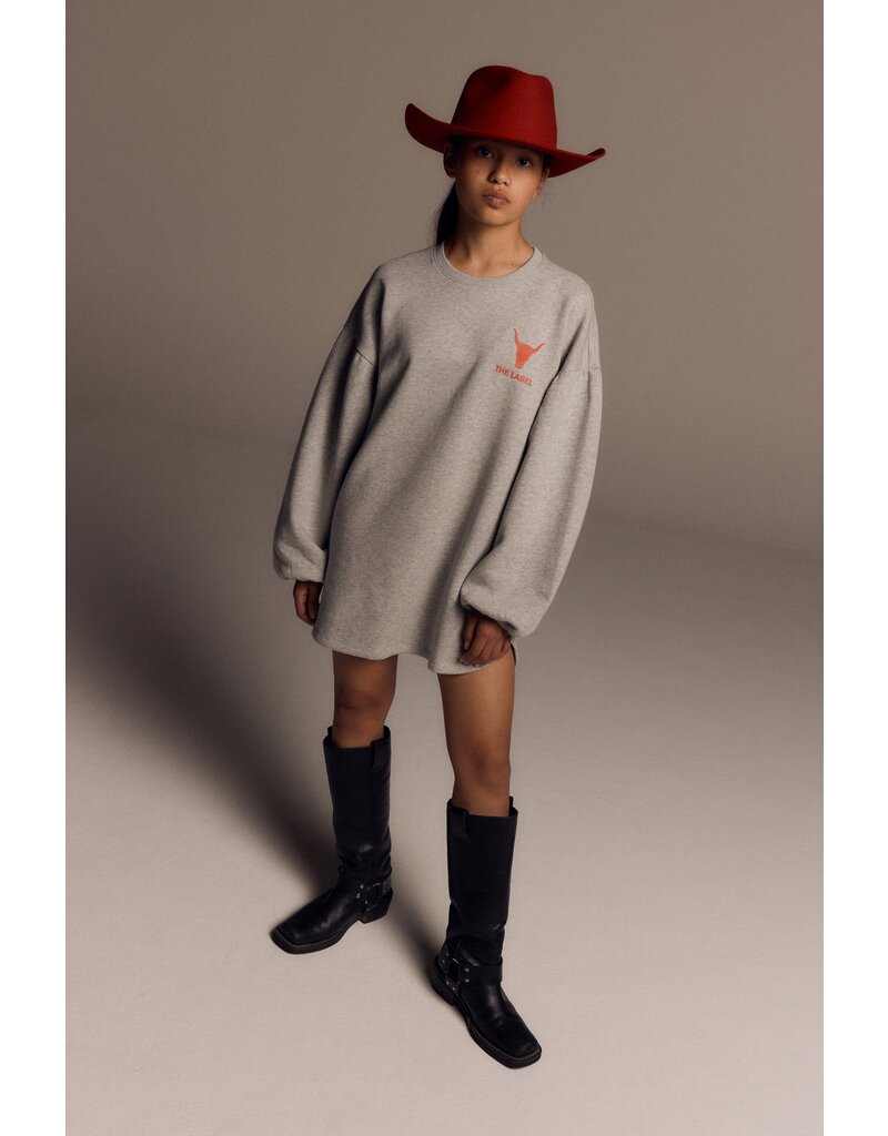 Alix the Label kids knitted sweater dress soft grey