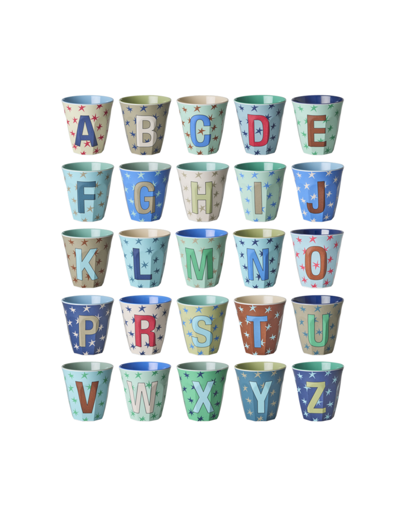 Rice Melamine Alfabet Beker Stars