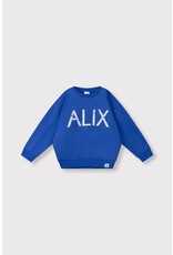 Alix the Label kids knitted on tour sweater Intense Blue
