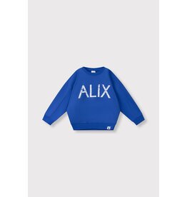 Alix the Label kids knitted on tour sweater Intense Blue