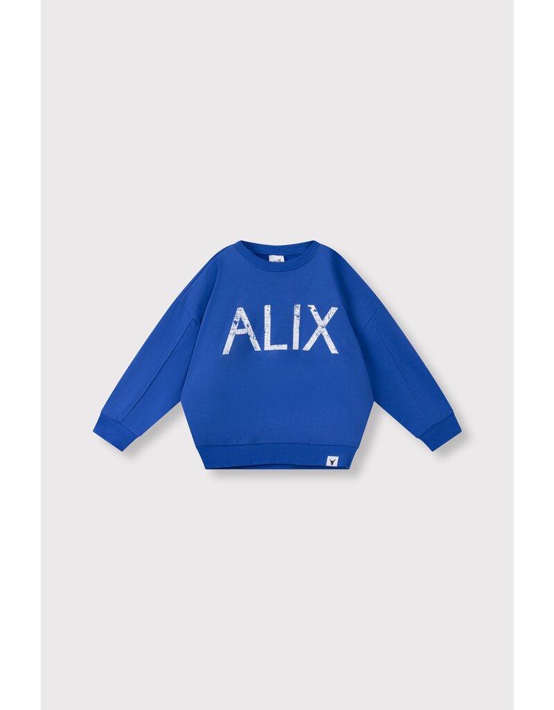 Alix the Label kids knitted on tour sweater Intense Blue