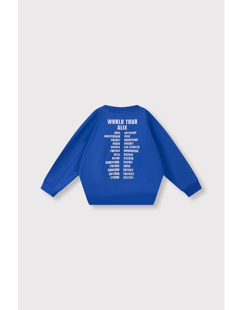 Alix the Label kids knitted on tour sweater Intense Blue