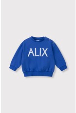 Alix the Label baby knitted on tour sweater intense blue