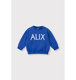Alix the Label baby knitted on tour sweater intense blue
