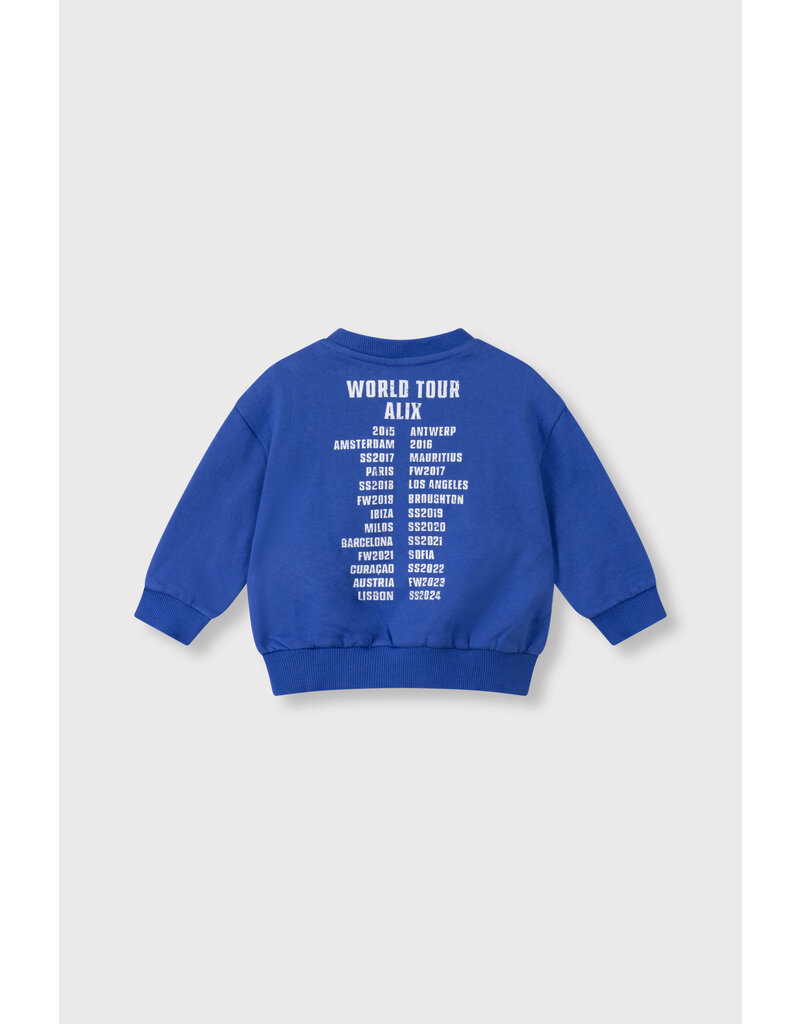 Alix the Label baby knitted on tour sweater intense blue