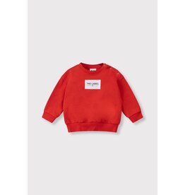 Alix the Label baby knitted label sweater  bright red