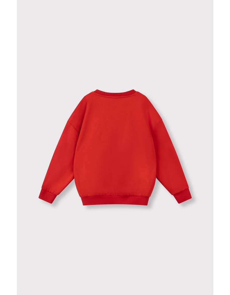 Alix the Label kids knitted label sweater Bright Red