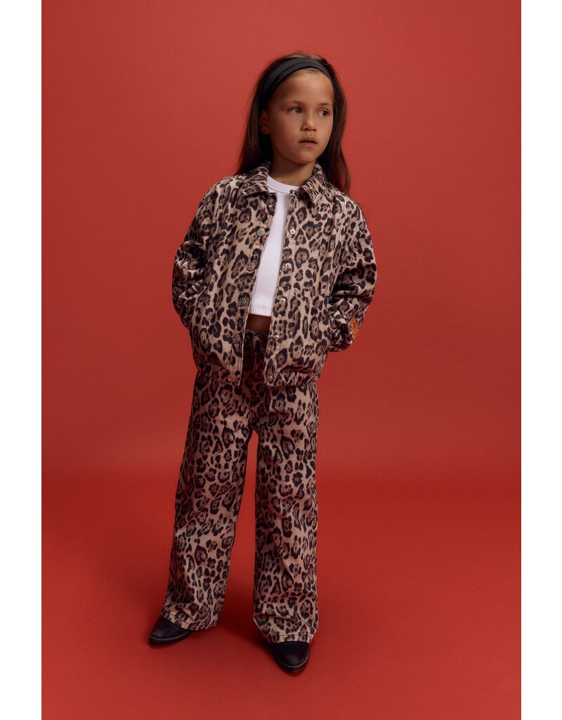 Alix the Label kids woven jaguar denim jacket