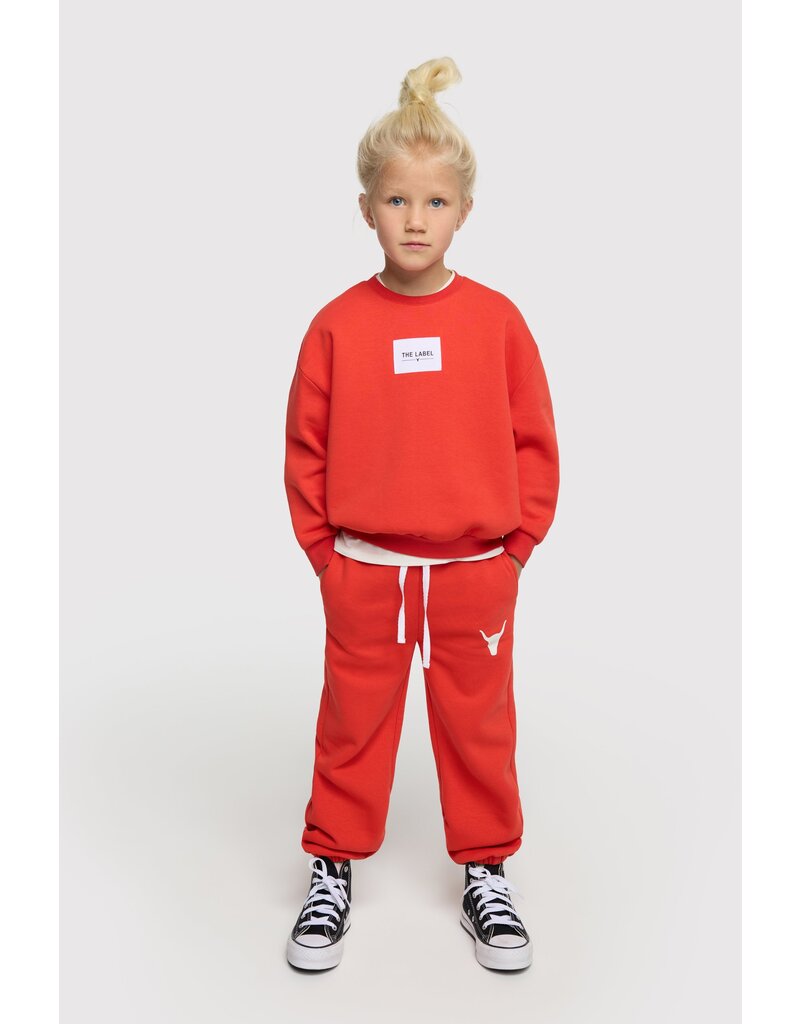 Alix the Label kids knitted label sweater Bright Red