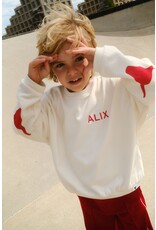 Alix the Label kids knitted bull sleeve sweater Ecru