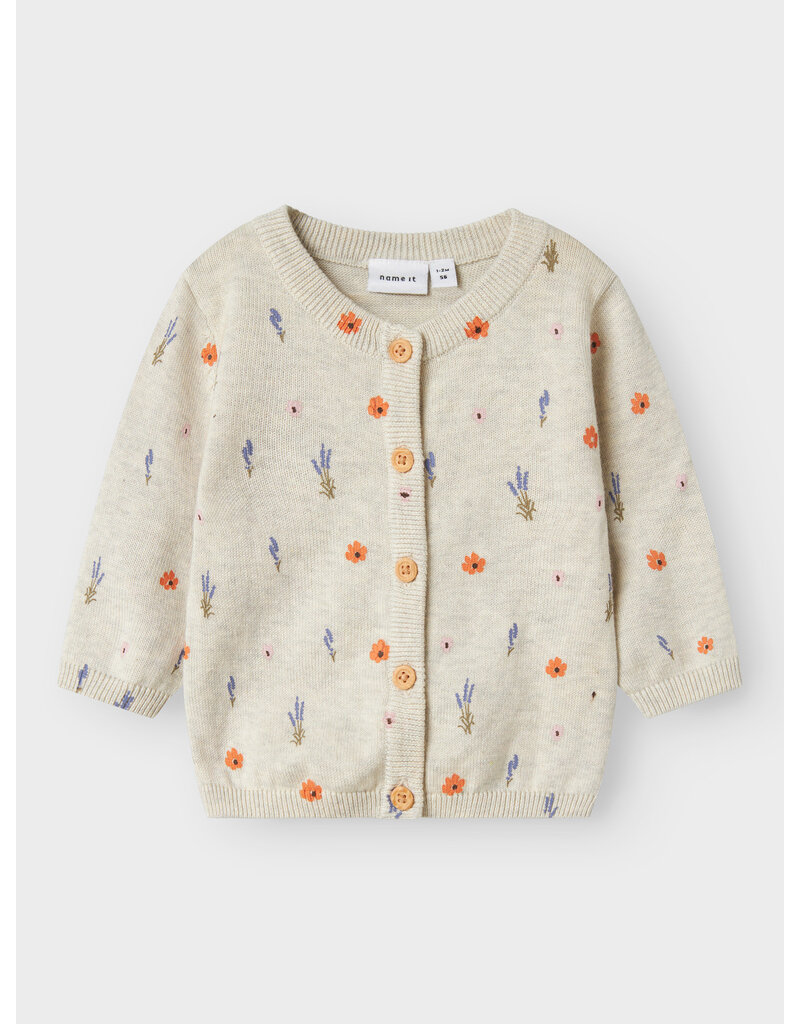 name it Ohio Knit Cardigan Peyote Melange