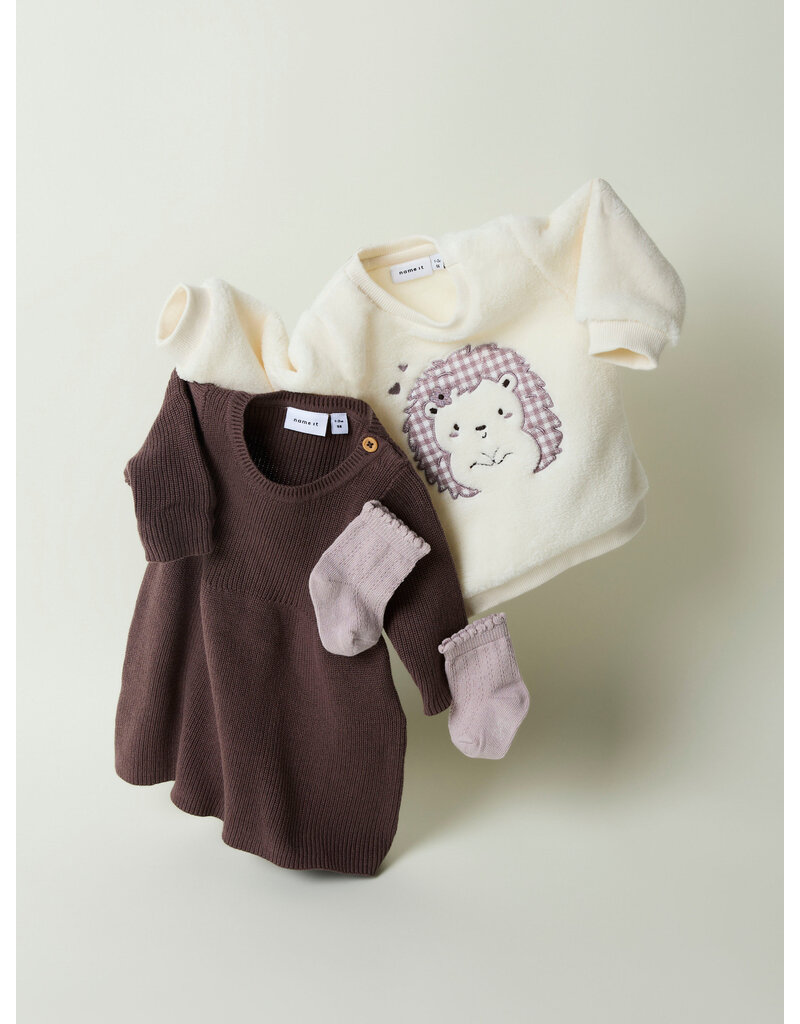 name it Olivina Knit Dress Peppercorn
