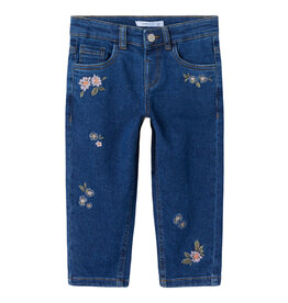 name it BellaMom emb Jeans Dark Blue Denim Flower