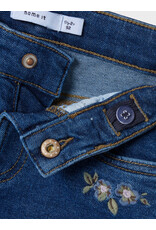 name it Bella Mom emb Jeans Dark Blue Denim Flower