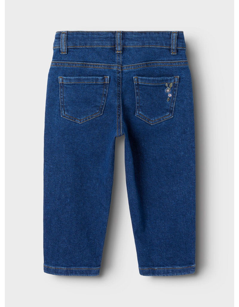 name it Bella Mom emb Jeans Dark Blue Denim Flower