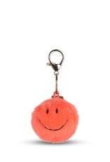 Bon Ton Toys Smiley Keychain ECO Fuzzy - 5,5 cm Bright Coral
