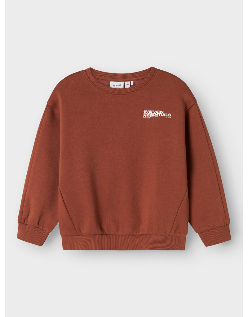 name it Mokian Sweater Carob Brown