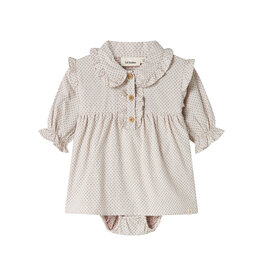 Lil' Atelier Olena Loose Body Dress Pastel Parchment