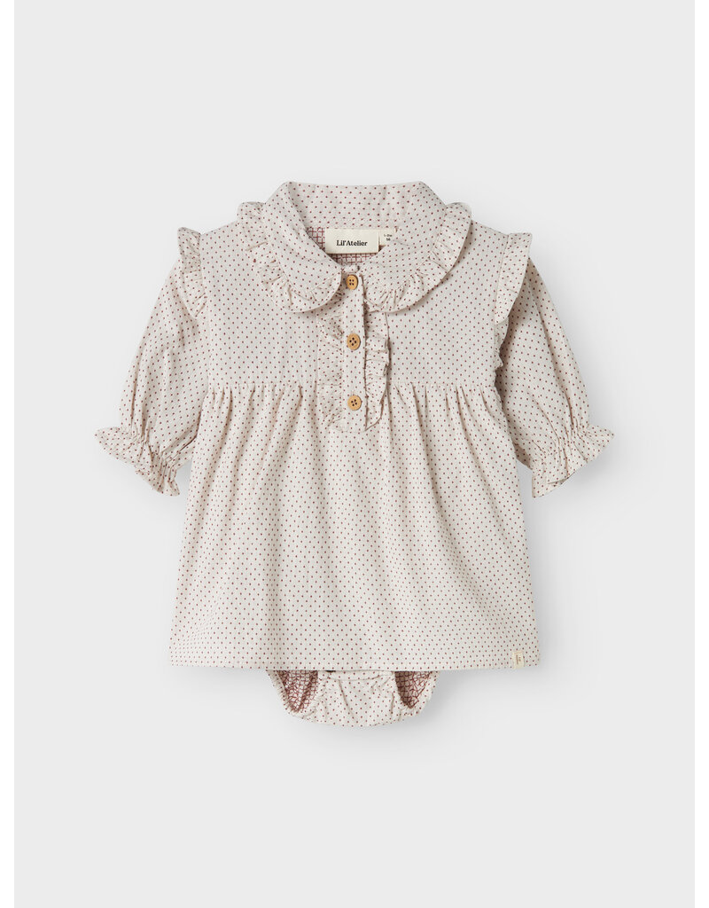 Lil' Atelier Olena Loose Body Dress Pastel Parchment