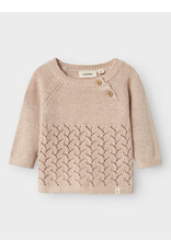 Lil' Atelier Olga Knit Top Pastel Parchment Melange
