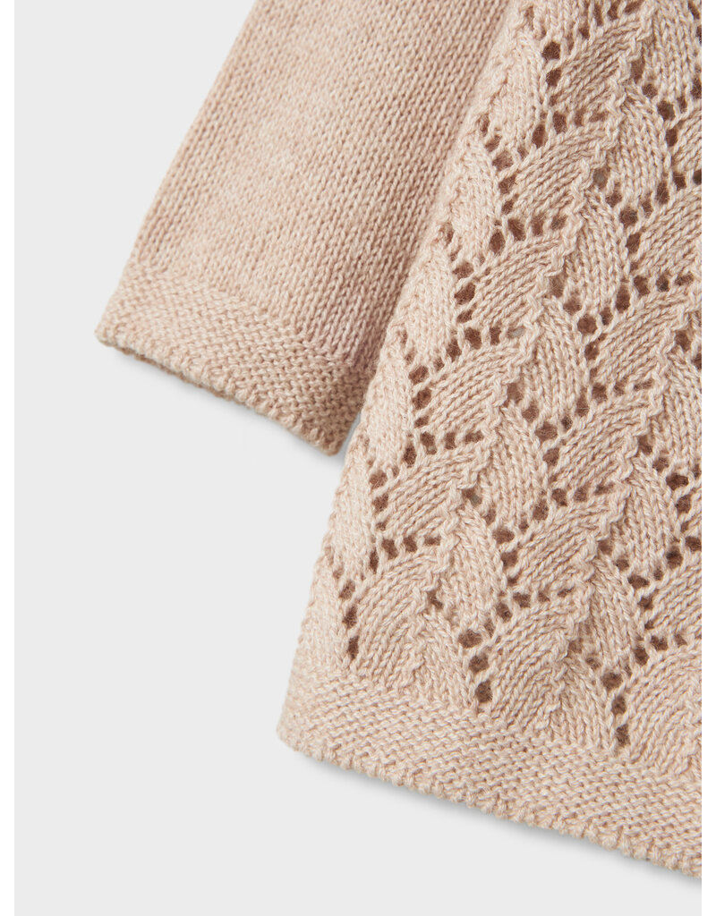 Lil' Atelier Olga Knit Top Pastel Parchment Melange