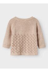 Lil' Atelier Olga Knit Top Pastel Parchment Melange