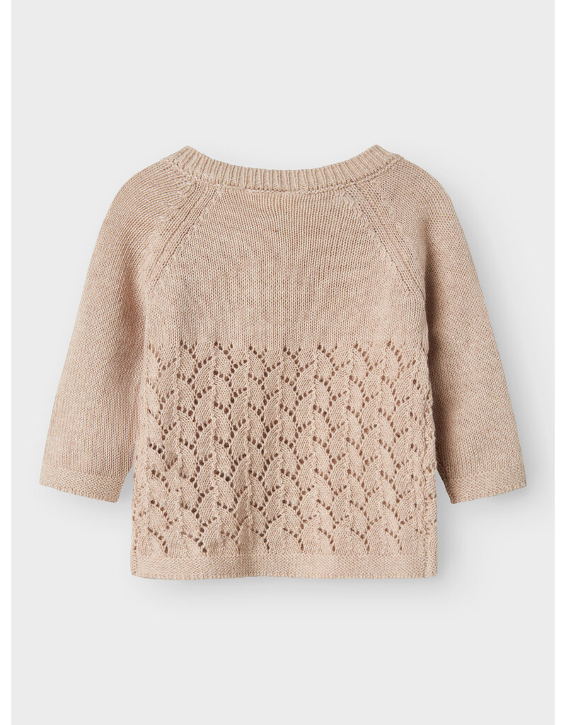 Lil' Atelier Olga Knit Top Pastel Parchment Melange