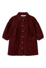 Lil' Atelier Obert Loose Cord Dress Hot Chocolate