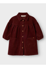 Lil' Atelier Obert Loose Cord Dress Hot Chocolate