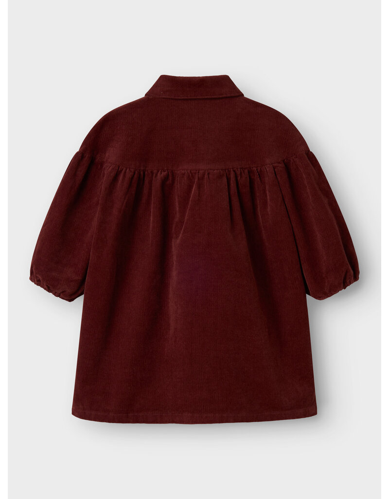 Lil' Atelier Obert Loose Cord Dress Hot Chocolate