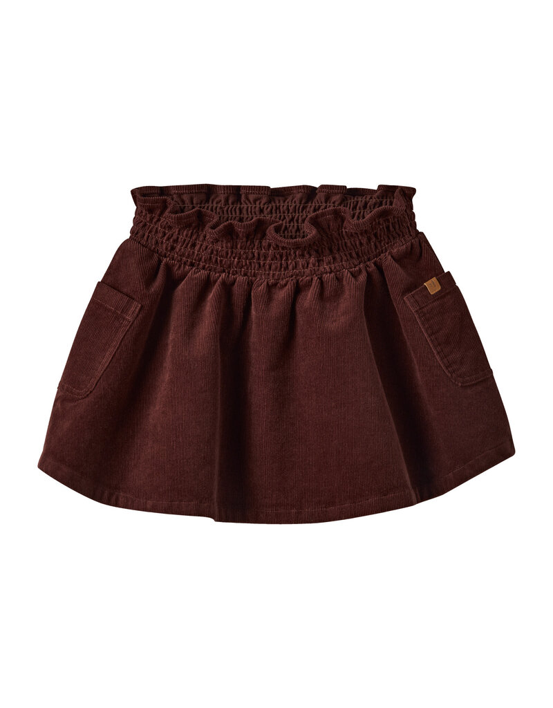 Lil' Atelier Obert Cord Skirt Hot Chocolate